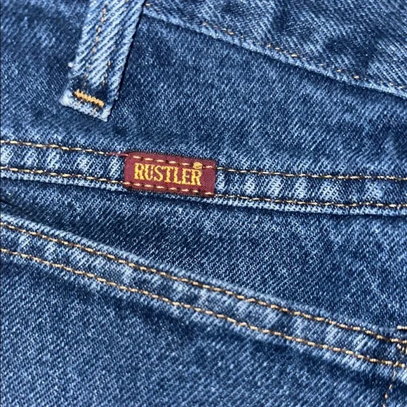 Men's RUSTLER Blue Jeans - Picture 4 of 5